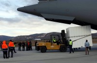 Los equipos, de un peso total superior a 5 toneladas, llegaron desde Pasadena, California, a Bariloche en un avin Globemaster de la Fuerza Area de EE.UU. 