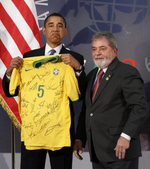 Lula y Obama, futboleros en la cumbre. 
