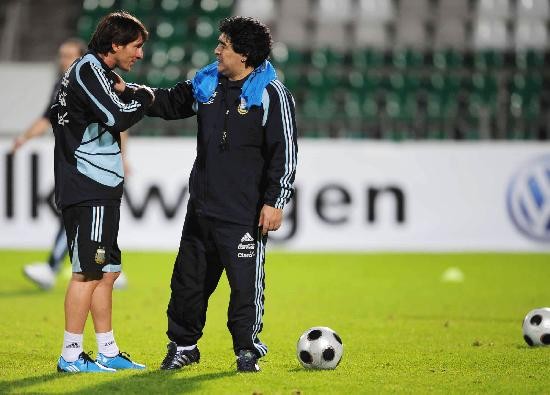 Maradona y Lio Messi: 