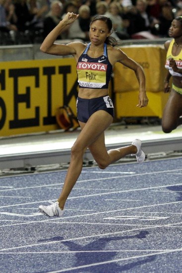 Allyson Felix, reina de los 200 metros. 