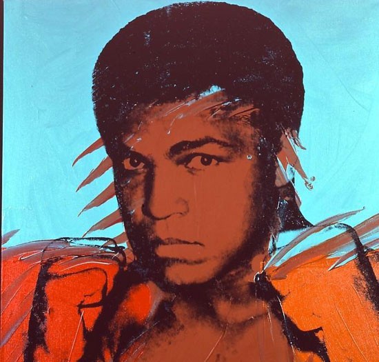 El retrato de Mohamed Ali por Andy Warhol.