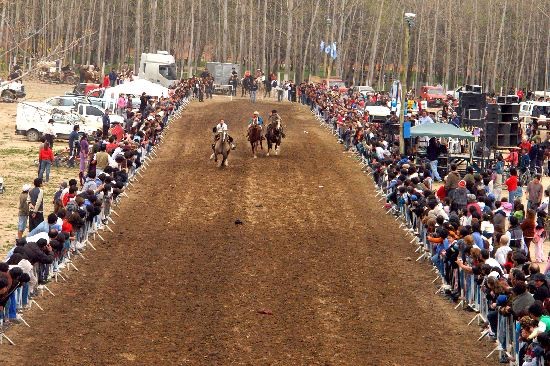 Las destrezas criollas se realizaron en el predio de la Fiesta de la Manzana. 