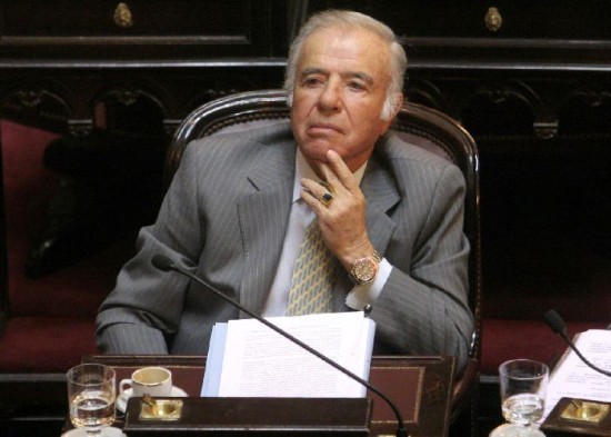 Carlos Menem, ex presidente Galeano, el juez destituido Anzorreguy, el jefe de la SIDE Ex jefe de la Federal Palacios 