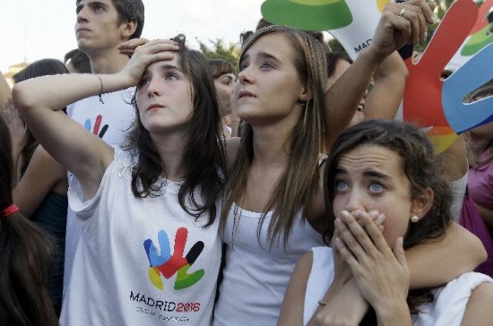 La decepcin rein en el centro de Madrid. 