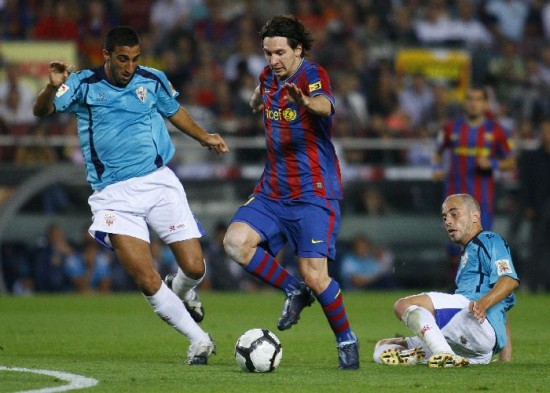 Messi estuvo bien marcado y no gravit. 