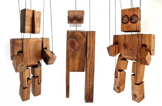 Las marionetas de madera de Juan Pablo Cambariere, diseador que se ver en el encuentro. 