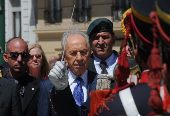 El presidente israelí se movió por Buenos Aires con una fuerte custodia. 