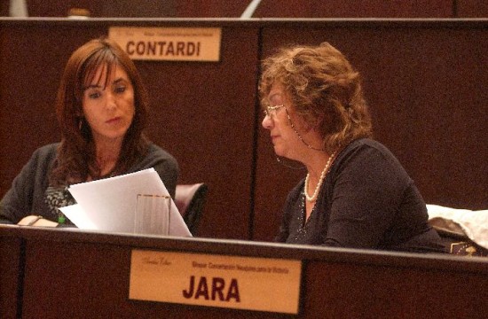 Cecilia Bianchi, a la izquierda de la foto, an cuando hizo algunas objeciones resalt los beneficios del nuevo Cdigo Fiscal. 