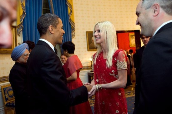 Frente a frente con el presidente de Estados Unidos. Increble. 