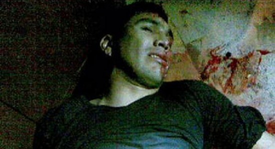 Una imagen tomada pocos minutos despus de la agresin circul ayer por internet. El delantero paraguayo fue atacado en un bar de la capital mexicana. 