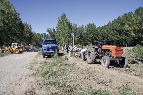 El predio cercado es el conocido como "Las Canchas", ubicado junto a las tierras ocupadas. 