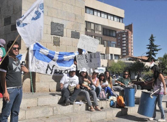 La protesta fue en el centro capitalino, en el marco de una jornada nacional. 